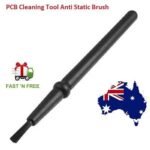 PCB cleaning brush Australia Black color, front view, showing round handle.