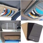 Car CD visor holder Australia Black color, front view, showing 12 slots.