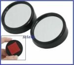 Blind spot car mirror Australia Clear glass, front view, showing convex design.