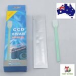 Camera sensor cleaning kit Australia Clear swab, front view, showing wet design.