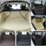 Dog car seat cover Australia Black Oxford, front view, showing full mat.