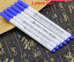 Water erasable fabric marker Australia Navy blue, front view, showing tip.