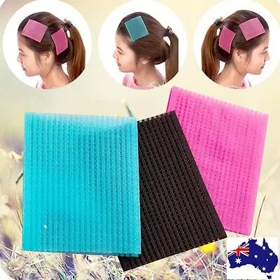 1-373-1.jpg Woman in hair fringe magic tape Multicolor, front view, showing fringe holder design.