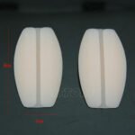 Woman with silicone bra strap cushions Australia White color, front view, showing silicone pad.