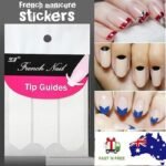 Person with French manicure stencils Australia Shown color, front view, showing fringe design.