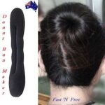 Person with hair bun maker Australia Shown color, front view, showing foam design.