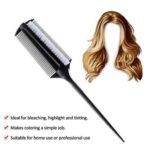 Person with hair dyeing comb Australia Black and white, front view, showing dual design.