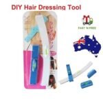 Person with clipper comb fringe Australia Random color, front view, showing leveling bubble.