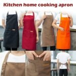 Person with waterproof apron Australia Multi-color (cartoon/solid), front view, showing adjustable ties.