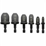 Person with AC tube expander Australia Black color, front view, showing 6 drill bits.