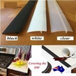 Person with stove gap cover Australia Black/White/Clear color, front view, showing T-shape.