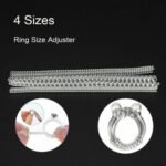 Ring size adjuster Australia Clear color, front view, showing spiral design.