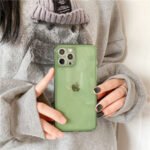 Emerald green iPhone case Australia Clear color, front view, showing TPU design.