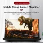 Phone screen magnifier Australia Black color, front view, showing Fresnel lens.