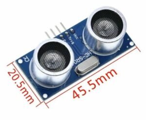 Ultrasonic sensor Australia Black color, front view, showing HC-SR04 design.
