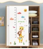 Kids height chart Australia Animal decal, front view, showing PVC sticker.