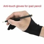 Artist glove Australia Black lycra, front view, showing two-finger design.