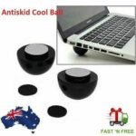 Laptop cooling pad Australia Black color, front view, showing cool ball design.