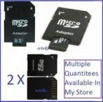 MicroSD to SD adapter Australia Black plastic, front view, showing card slot.