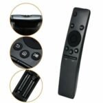Samsung Smart TV remote Australia Black ABS design, front view, showing buttons.