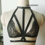 australian bondage lingerie bra black cage harness design