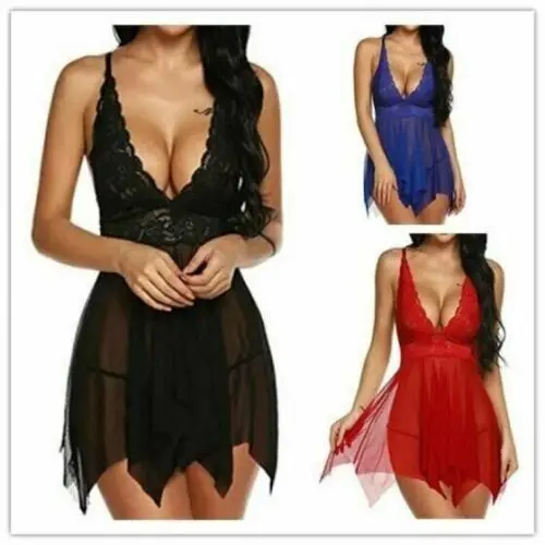 12-542-1.jpg australian lace babydoll set black sexy nightwear design