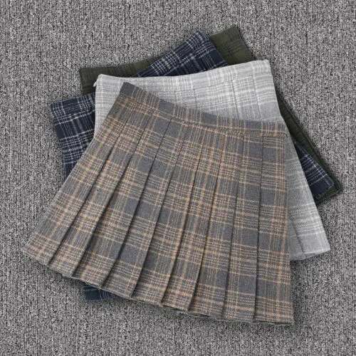 12-548-1.jpg australian high waist woolen skirt plaid pleated cotton design