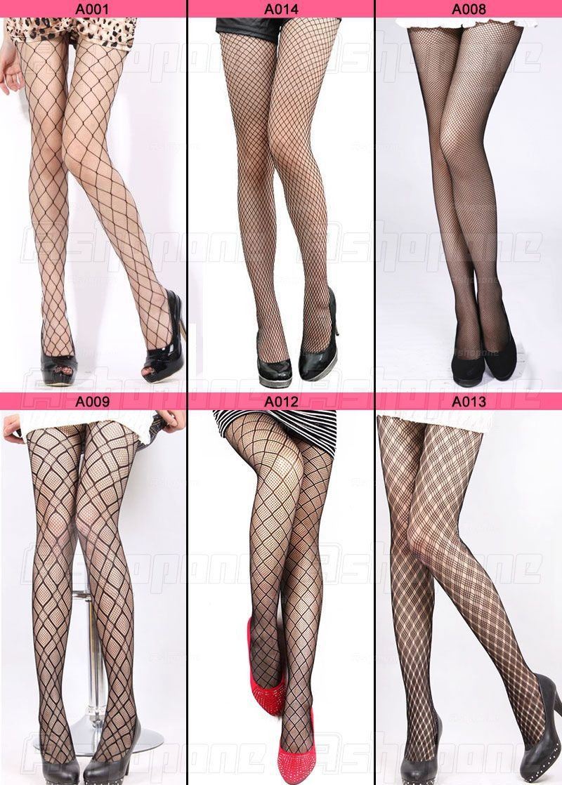 - 2 fishnet pantyhose black
