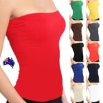 australian strapless tube top black seamless design