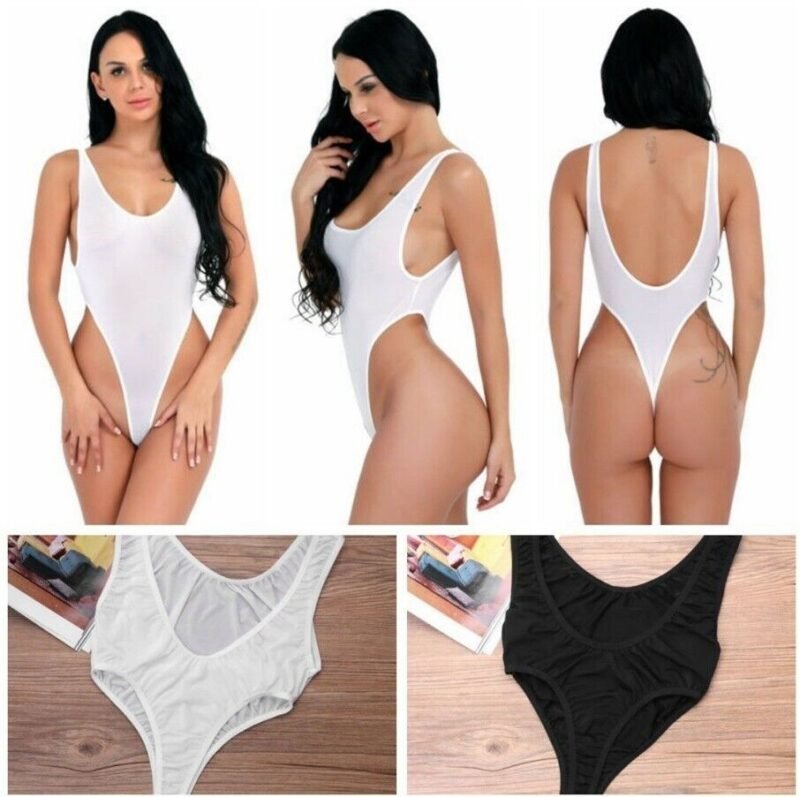 australian transparent bodysuit black high cut design