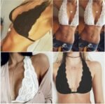 australian lace bralette black halter neck design