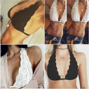 australian lace bralette black halter neck design