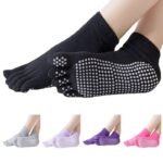 australian yoga toe socks black anti-slip design