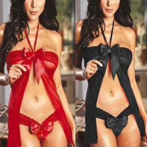 australian lace babydoll dress red bowknot design