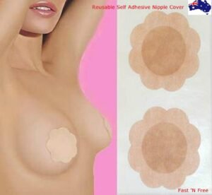 australian reusable nipple covers beige petal design