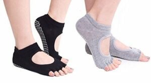 australian five-toe yoga socks black anti-slip design