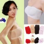 australian strapless sports bra women black seamless design