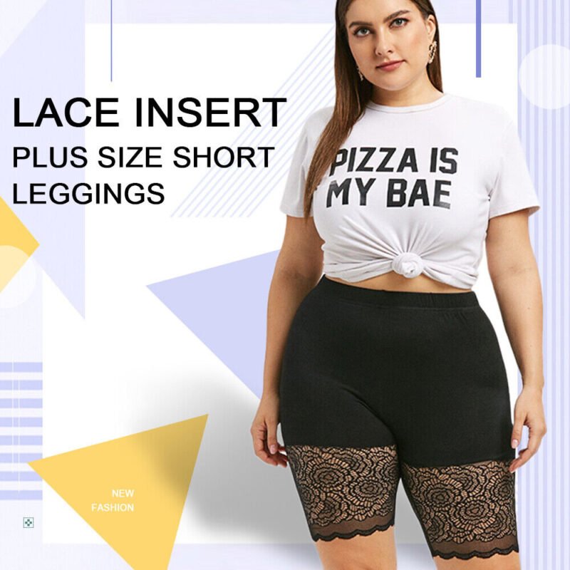australian plus size sheer leggings lace insert hem design