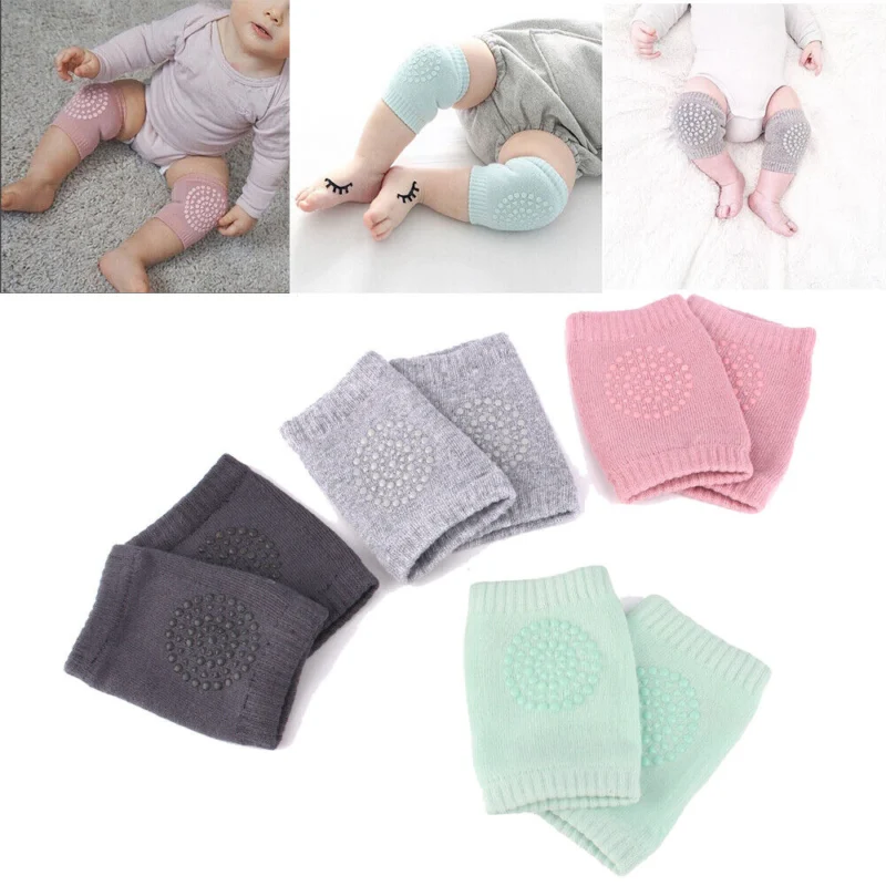 57-2124.jpg Baby with baby knee pads Australia Shown color, front view, showing cotton design.