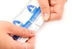 Person with gel polish remover wraps Australia Shown color, front view, showing foil wrap.