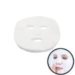 Person with disposable facial mask Australia Shown color, front view, showing ultra-thin sheet.