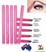 Person with waterproof eyebrow pencil Australia Shown color, front view, showing rotation tip.