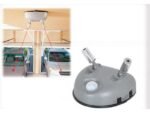 Person with dual laser parking sensor Australia Silver color, front view, showing dual lasers.