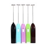 Person with electric whisk Australia Random color, front view, showing stainless spring.