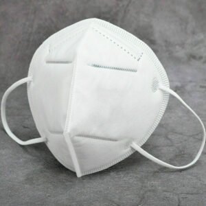 KN95 mask Australia White color, front view, showing 6-ply design.