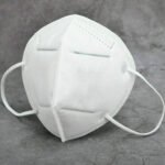 KN95 mask Australia White color, front view, showing 4-layer design.