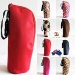 Baby milk warmer bag Australia Multicolor, front view, showing hang strap.