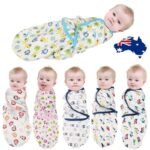 Cotton baby swaddle Australia White color, front view, showing adjustable wrap.