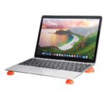 Laptop cooling pad Australia Black silicone, front view, showing hemispheres.