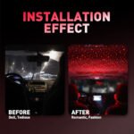 USB car starry sky lamp Australia Red LED, front view, showing projector tip.